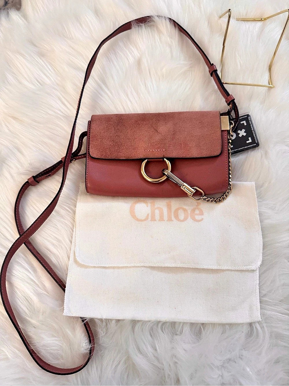 Chloé Faye Mini Misty Rose Pink Crossbody Bag